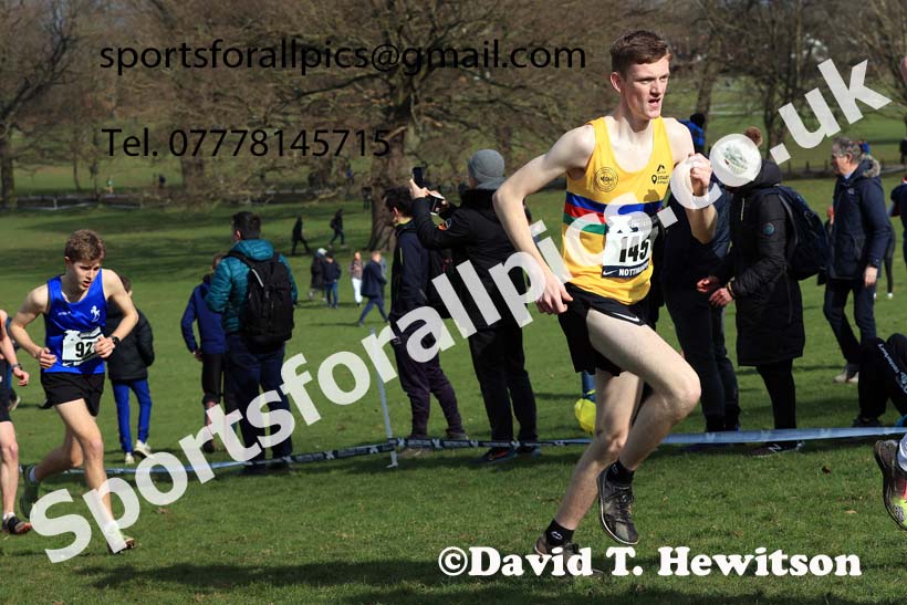 Mens Under-20s, 2024 CAU Inter Counties Cross Country Champs., Wollaton Park, Nottingham. Photo: David T. Hewitson/Sports for All Pics